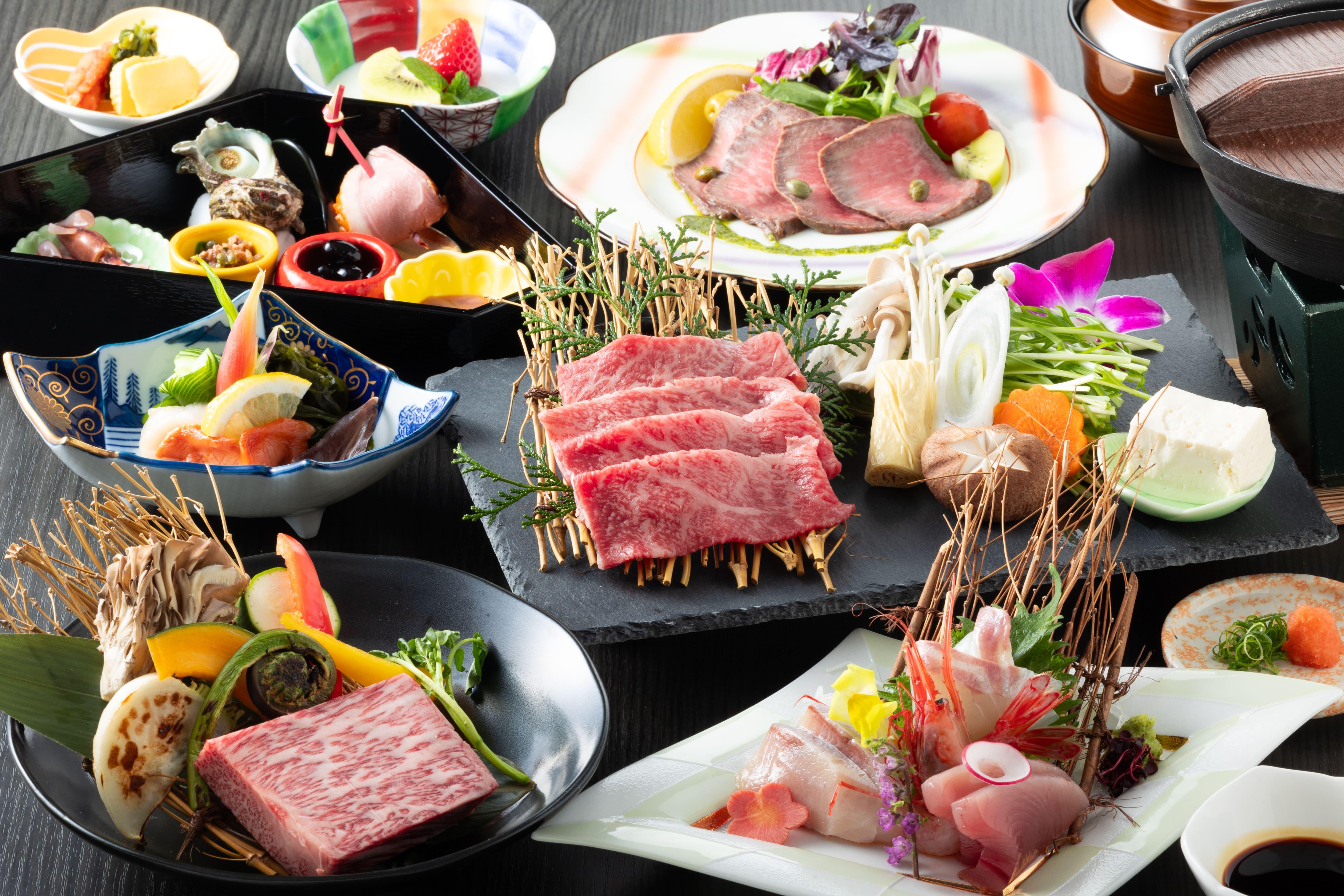 ≪絶品！但馬牛≫★しゃぶしゃぶ・ステーキ・ローストビーフ！★贅沢３品 食べ尽くし！